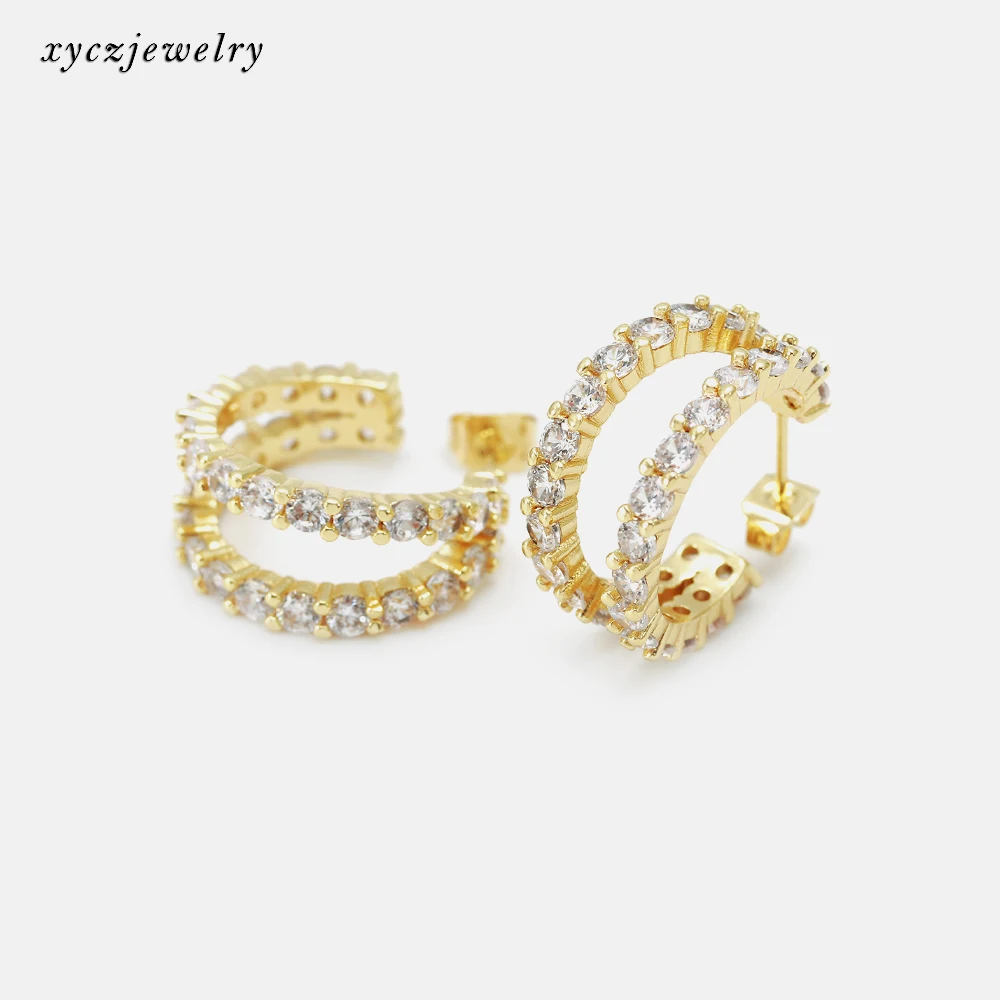 

2020 new brass jewelry wholesale hoop earrings