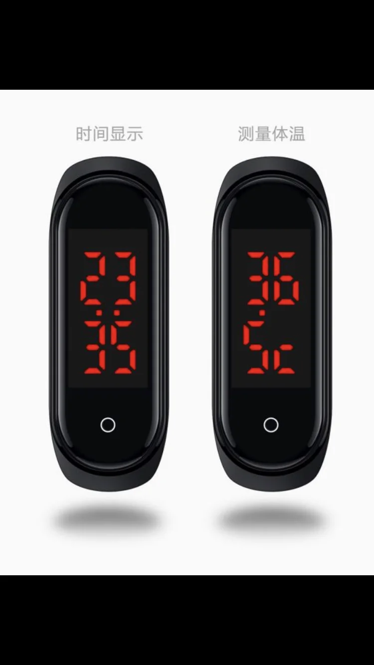 2020 New V8 Body Temperature Thermometer Smart Band Fitness Tracker
