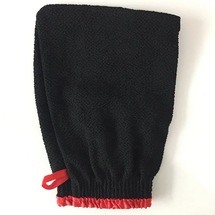 

Black Hammam Gloves Mitten Remove Dead Skin Bath Body Scrub Mitt Deep Exfoliation Glove Skin Exfoliator Mitt