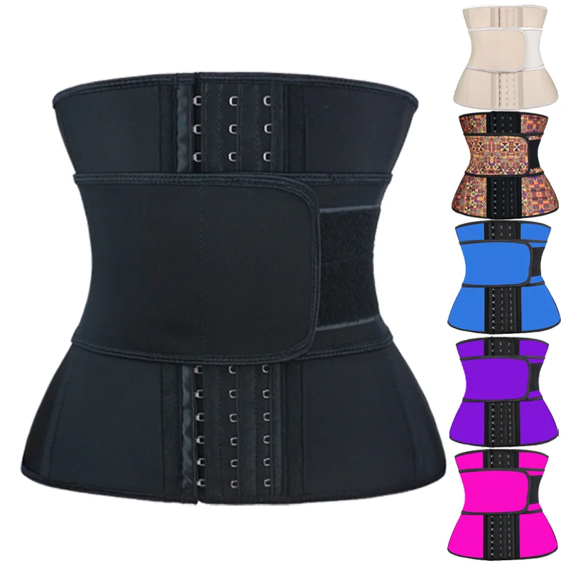

NANBIN 3 Hooks Waist Trainer Belt Style Latex Corset Big Hook Women, As shown