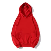 

Wholesale 2019 newest 7 color 100% cotton blank plain custom printing embroidery hoodies