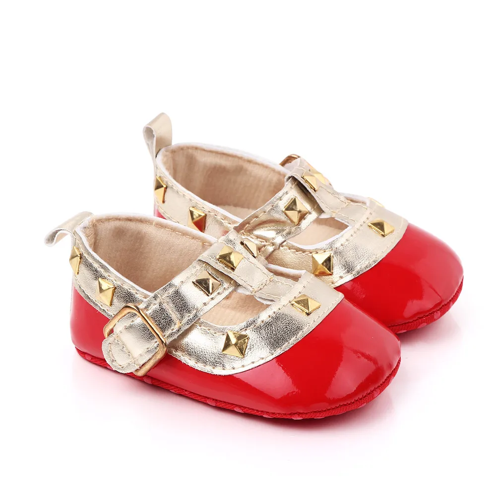 

Hot selling adult baby girl shoes baby party shoes, Red/white