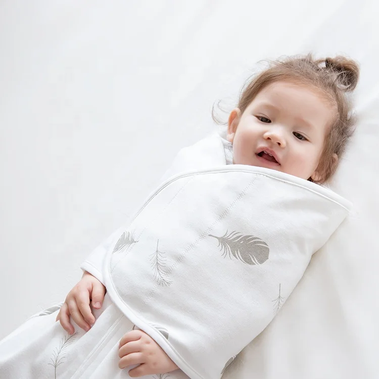 

Breathable Soft Hand Feel 100% Combed Cotton Summer Cloth Cartoon Muslin One-piece Vest Sleeping Bag for Children, Picture