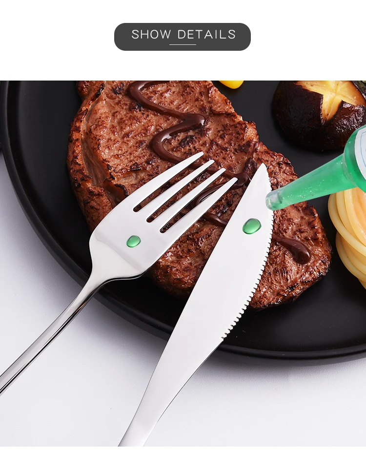 Wholesale Sus304 Stainless Steel Korea Cutlery Goldplated Flatware