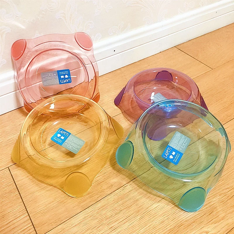 

Crystal Transparent Candy Color Pet Dog Bowl Cat Dog Drinking Bowl Pet Food Feeder, Shown