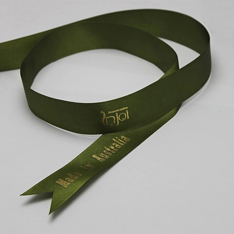 

Factory Colorful  Gold Logo Wholesale Silk Satin Ribbons, As you requested