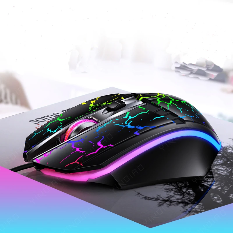 

Cheap Gaming Mouse 2400 DPI Adjustable Silent Mouse Optical LED USB Wired Computer Mouse Notebook Game Mice with light for Gamer