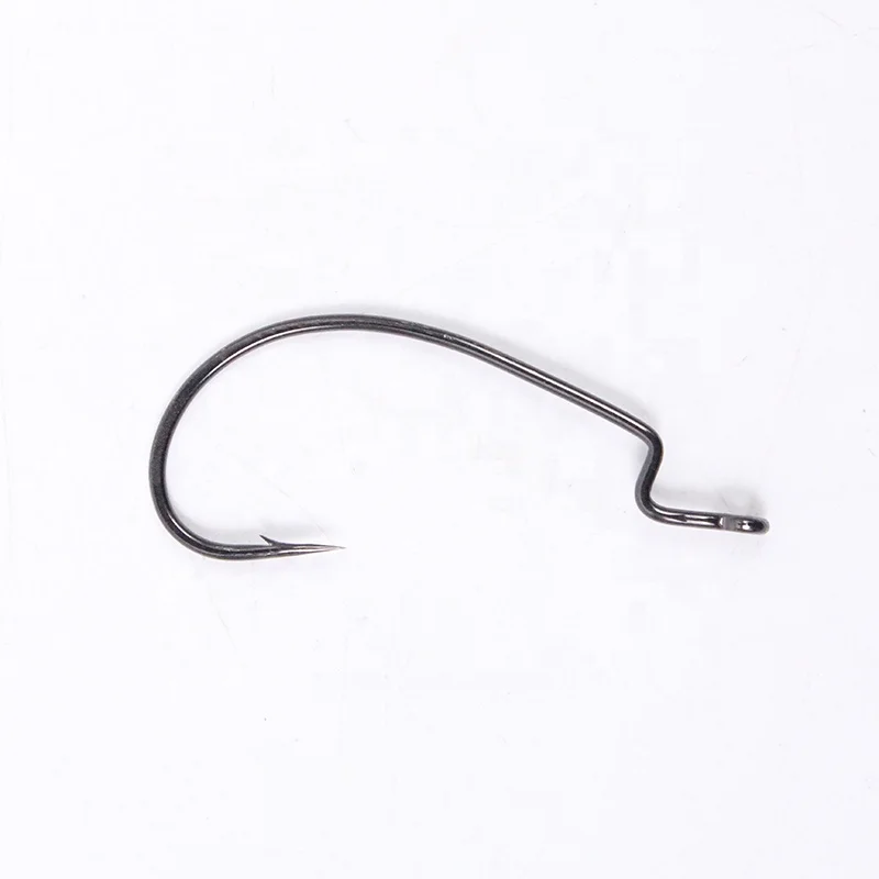 

OEM and on stocks high-carbon steel crank hooks fish hook raw lead soft bug hook for ocean fishing, Silver