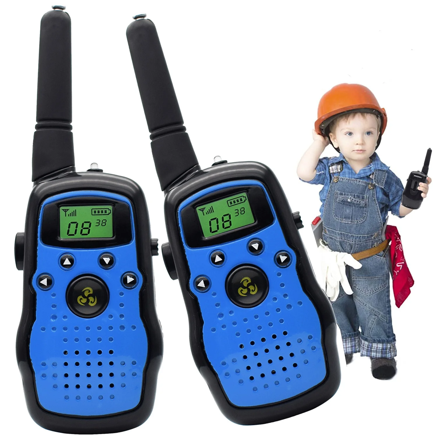 

Custom Supermarket Outdoor Handheld Mini 200m Range Kids Walkie Talkie With Blister