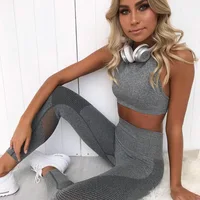 

2 Piece Sets Workout Clothes For Women Sports Bra And Leggings Sports Wear Gym Clothing Athletic Yoga Set Y12058