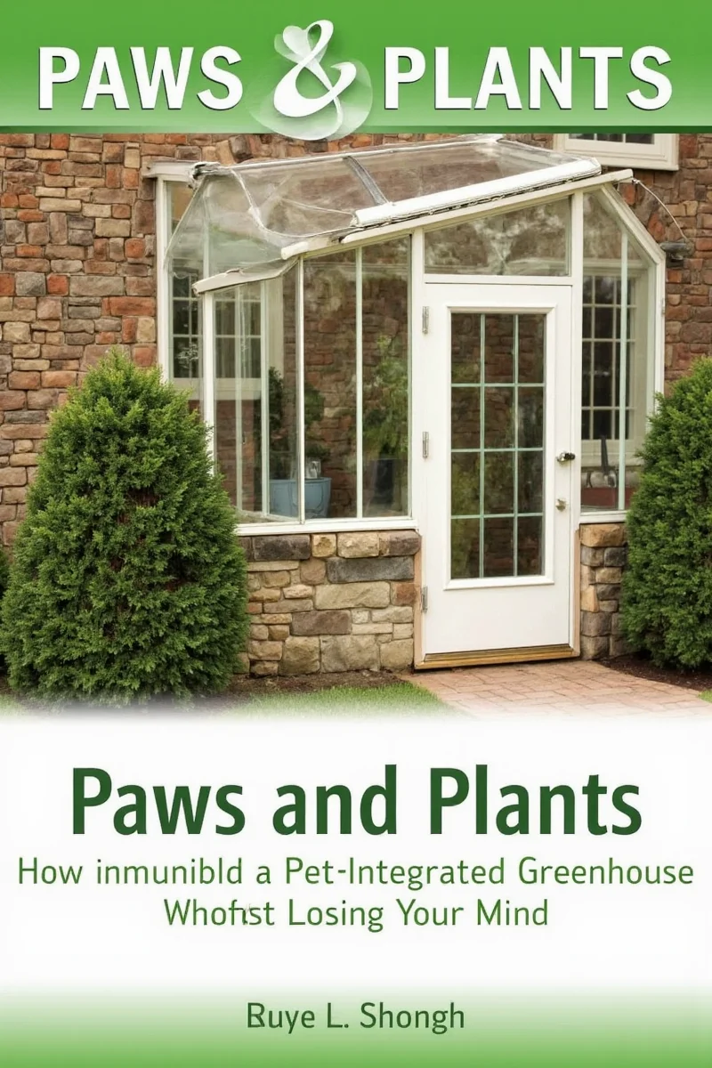 Side-by-side chart of toxic vs. non-toxic plants for pets in a greenhouse