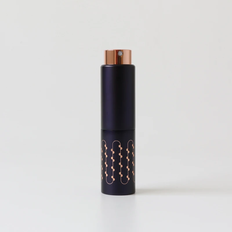 
Luxury metal perfume atomizer 8ml 10ml matte black mini perfume spray bottle 