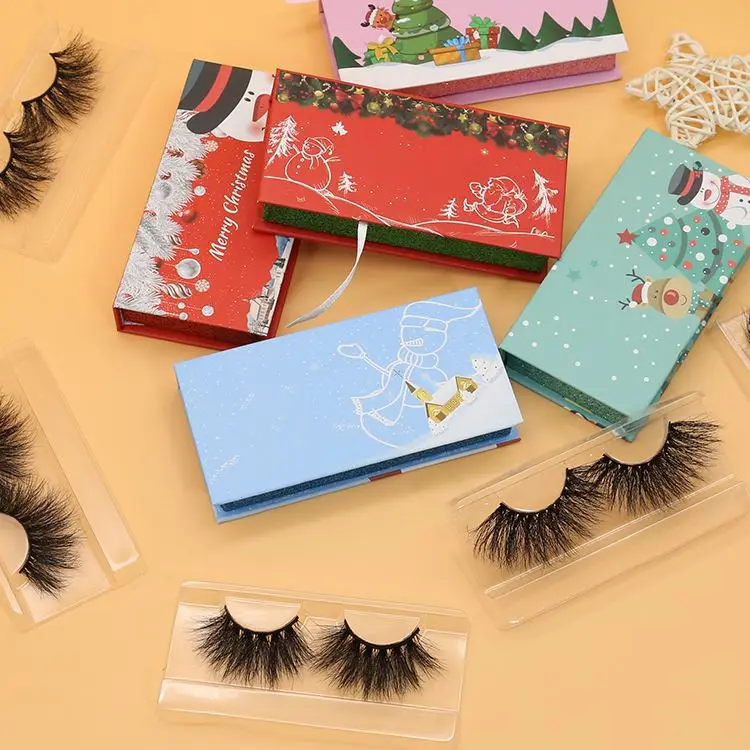 

Wholesale Natural Eyelashes 3d Full Strip Lashes Best Sellers Eye Lashess 25mm Mink Eyelash Lashbox Packaging Vendor, Natural black or colorful