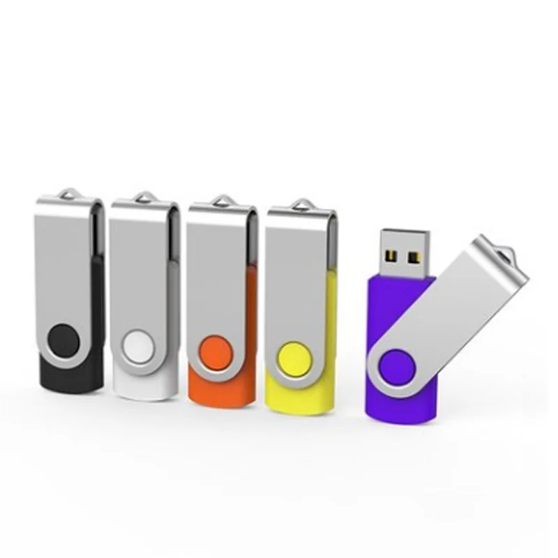 Promotional gifts mini rotating USB flash drive, CUSTOM COMPANY LOGO, 32gb, 64gb metal clip U Disk008 Factory Wholesale - ANKUX.COM