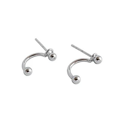 

Simple Design Stud Earrings 925 Sterling Silver Earrings Geometric Earrings For Women Jewelry, As picture