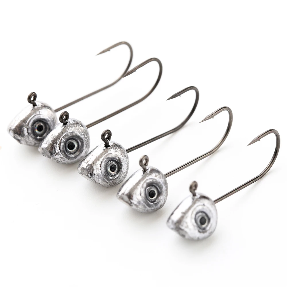 

JOHNCOO 0.5g1g2g3g4g5g Swim Lead Head Soft Lure Jig Head Fishing Hook