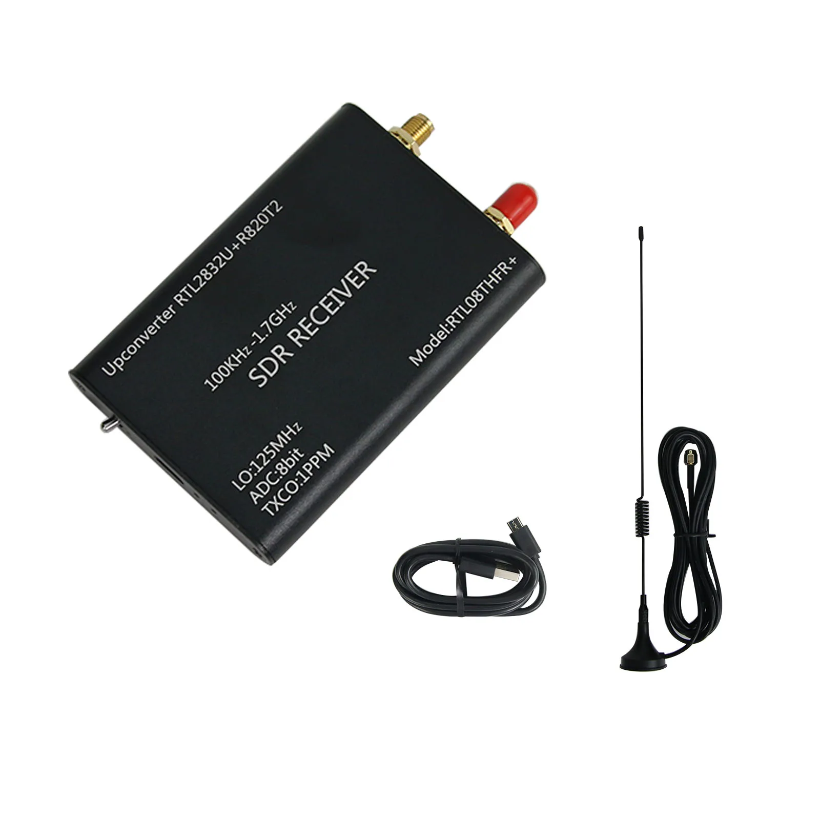 

100KHz-1.7GHz RTL08THFR+ SDR Radio Upconverter+1PPM TXCO RTL-SDR Receiver RTL2832U+R820T2 SDR