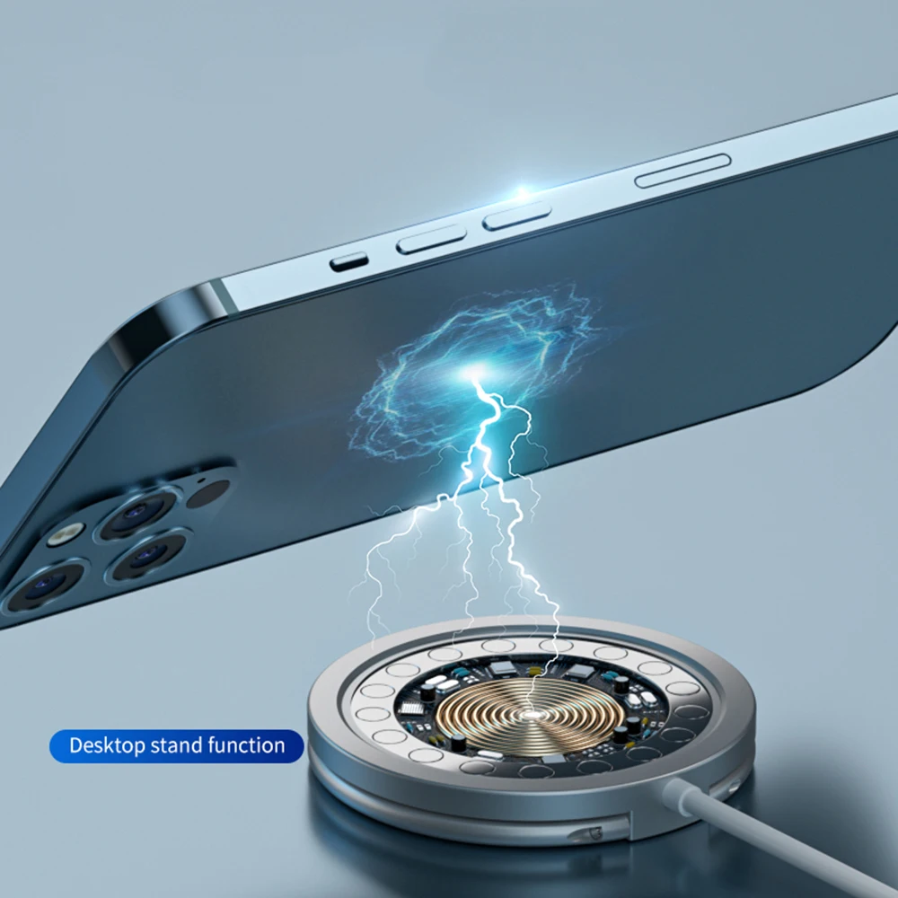 

Free Shipping Amazon Top Seller 15W Super Magnetic Wireless Charger Stand For iPhone 12