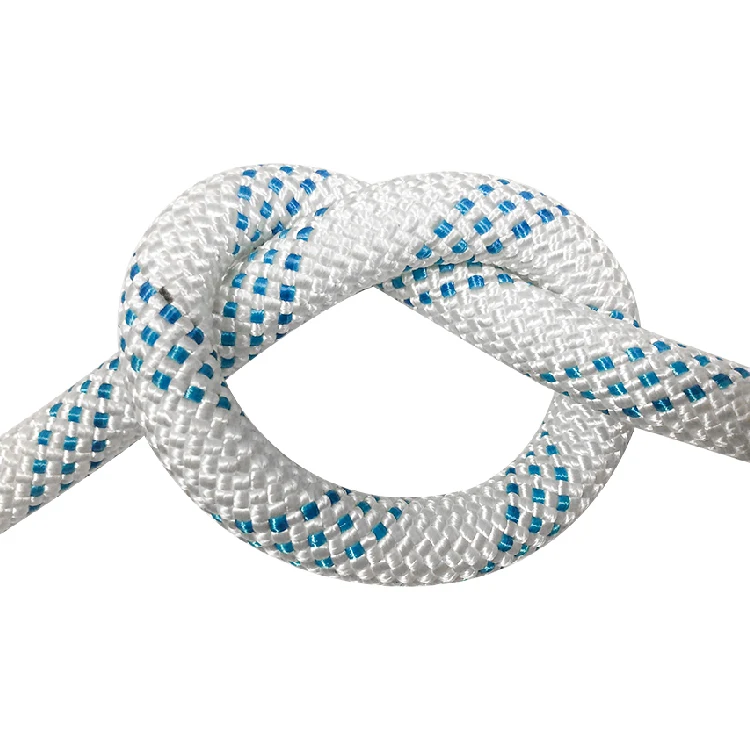 14mm white  polyester climbing braided safety packing rope