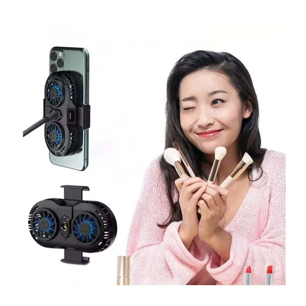 

Universal Semiconductor Cooling Fan Smartphone Radiator Mobile Phone Cooler For Gaming, Black white