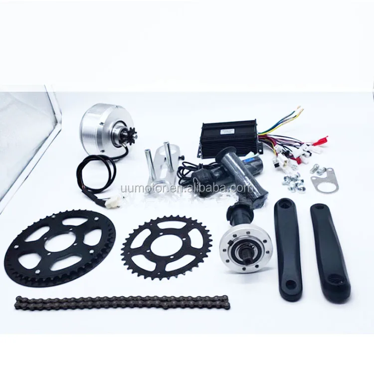 mid drive brushless dc gearless 48v 500w electric bike conversion kit