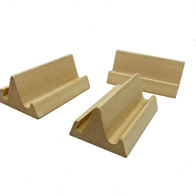 

Lazy phone holder desktop TOLwj bamboo cell phone holder, Wood color