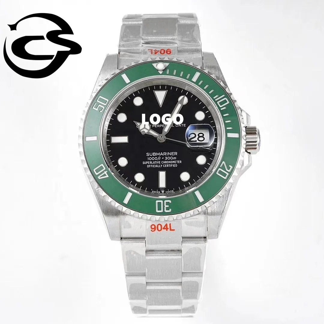 

Diver luxury mechanical watch new Noob factory Luminous 126610LV ETA 2836 Movement 904L Steel 41mm Rollexables Hulk Brand Watch