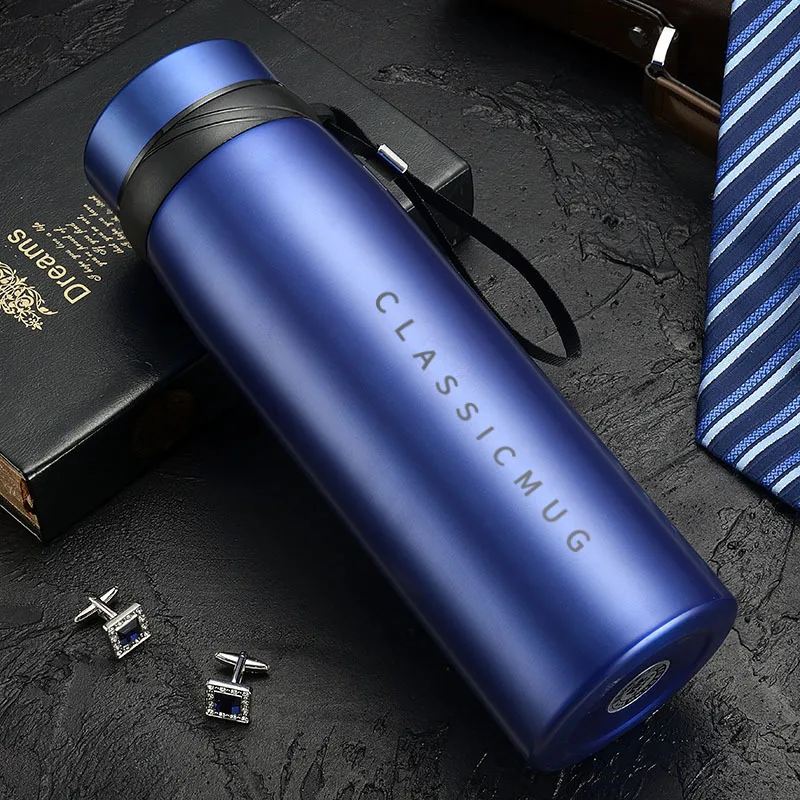 

New Large Capacity Stainless Steel Water Bottle Outdoor Sports Portable Travel Thermos Vacuum Flask Custom Advertising Gift Cup