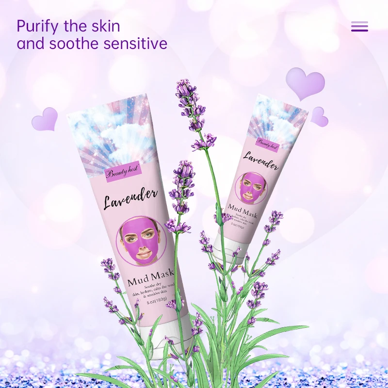 

Customized Private Label Skin Care Mud Mask Lavender Mud Face Mask Facial Mud Mask