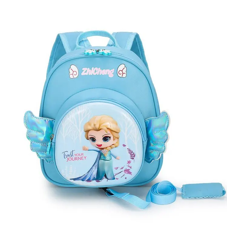 

2021 Custom Logo Waterproof kids girl backpacks bright quicksand kindergarten with tow rope, Any color from our color card