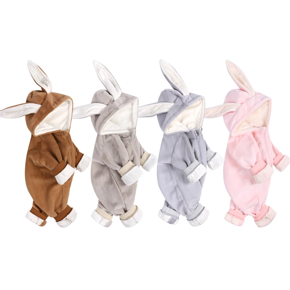 

new bunny ear baby rompers cute baby rompers overalls newborn jumpsuits baby clothes winter, As picture