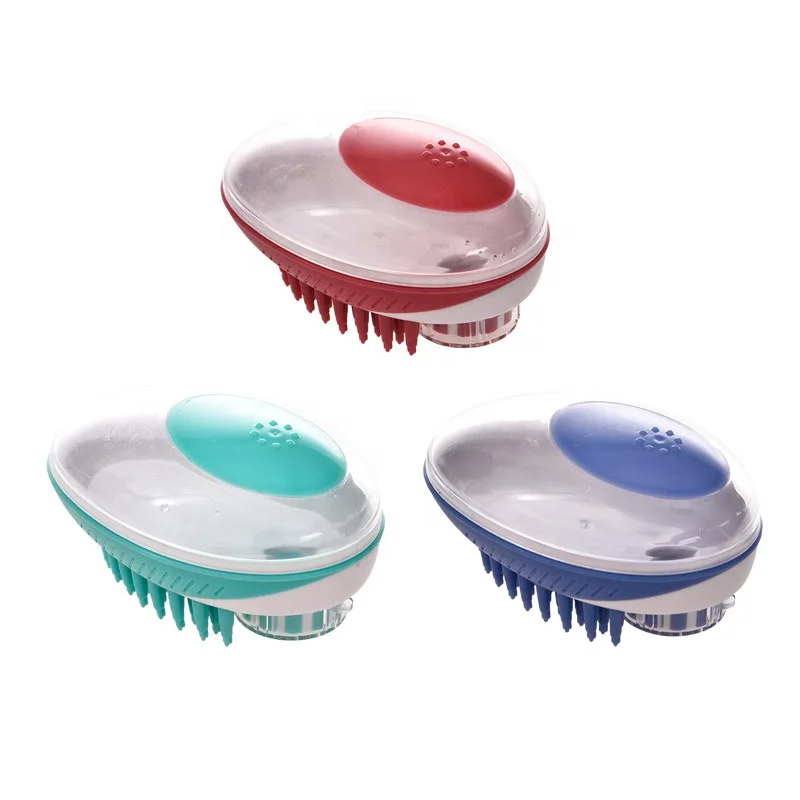 

High Quality 3 Colors Adjustable Pet Cleaning Grooming Products Pet Cleaning Bath Brush, As picture