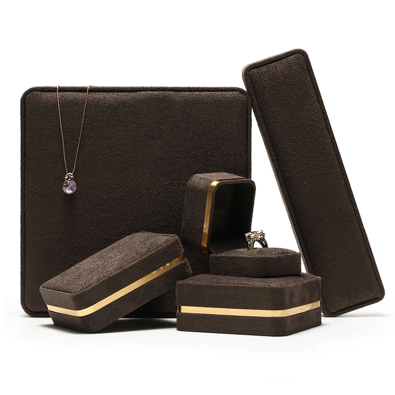 

DIGU custom logo luxury flannelette jewelry packing display box, Customized