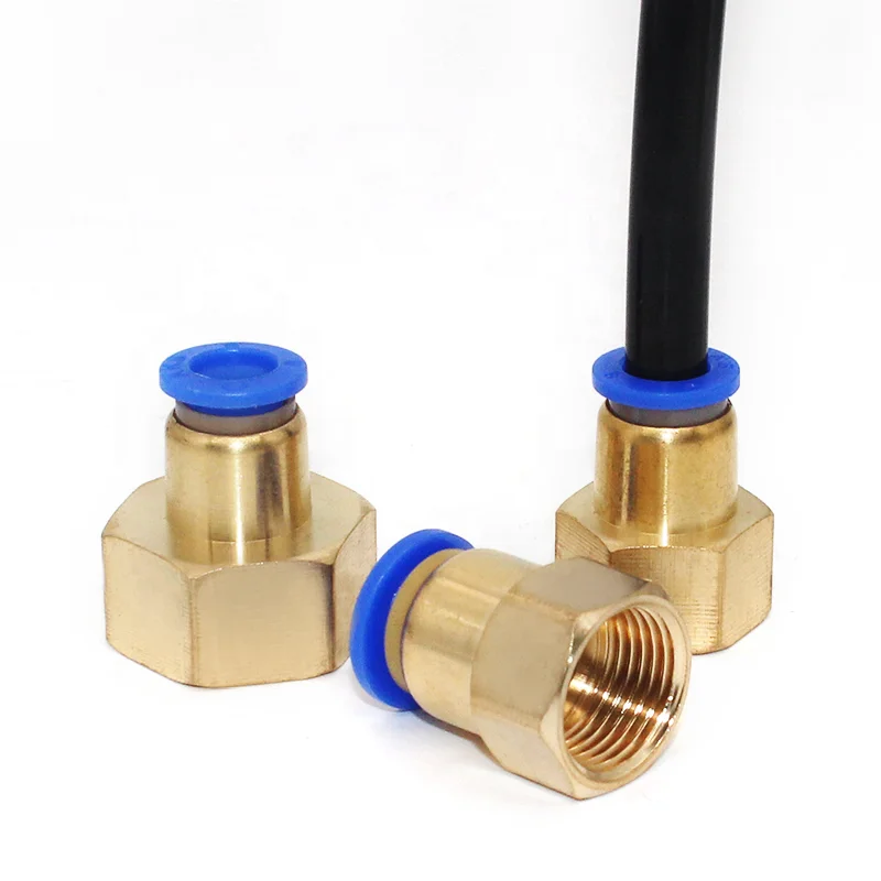 

PCF female thread straight-through pneumatic connection quick connector for PU hose trachea connector factory direct sales
