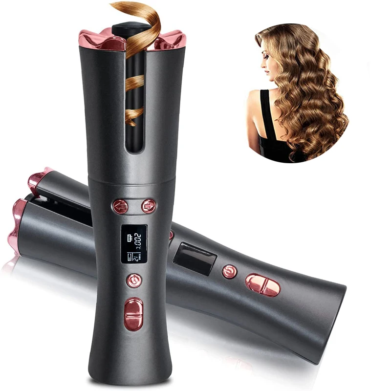 

New Product Wireless Control Automatic Cordless Hair Styling Curling Iron Rollers Curly Crimping Rotation LCD Hair Curlers