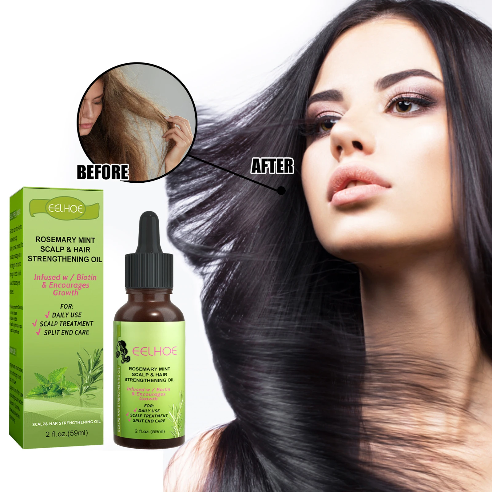 

2023 Custom Logo Smoothing Repairing Hair Care Treatment Anti Loss Regrowth Scalp Hair Growth Oil Serum