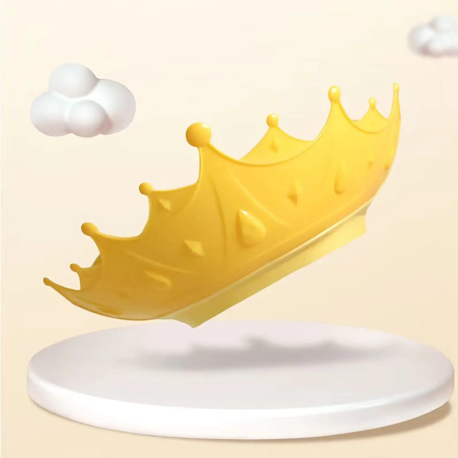 

High Quality Crown Bathing Adjustable Baby Shower Visor Shampoo Bathing Hat for Preventing Shampoo Water into Eyes Ears
