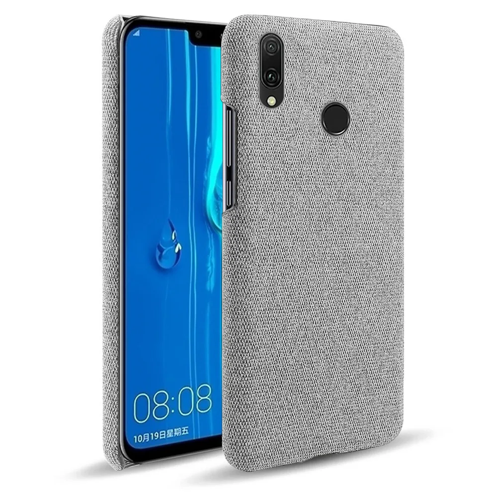

Cloth Cases For Huawei Y9 2019 Case Slim Retro Cloth Hard Phone Cover For Huawei Y92019 Y9 Prime 2019 Y9Prime Coque Coque Capa