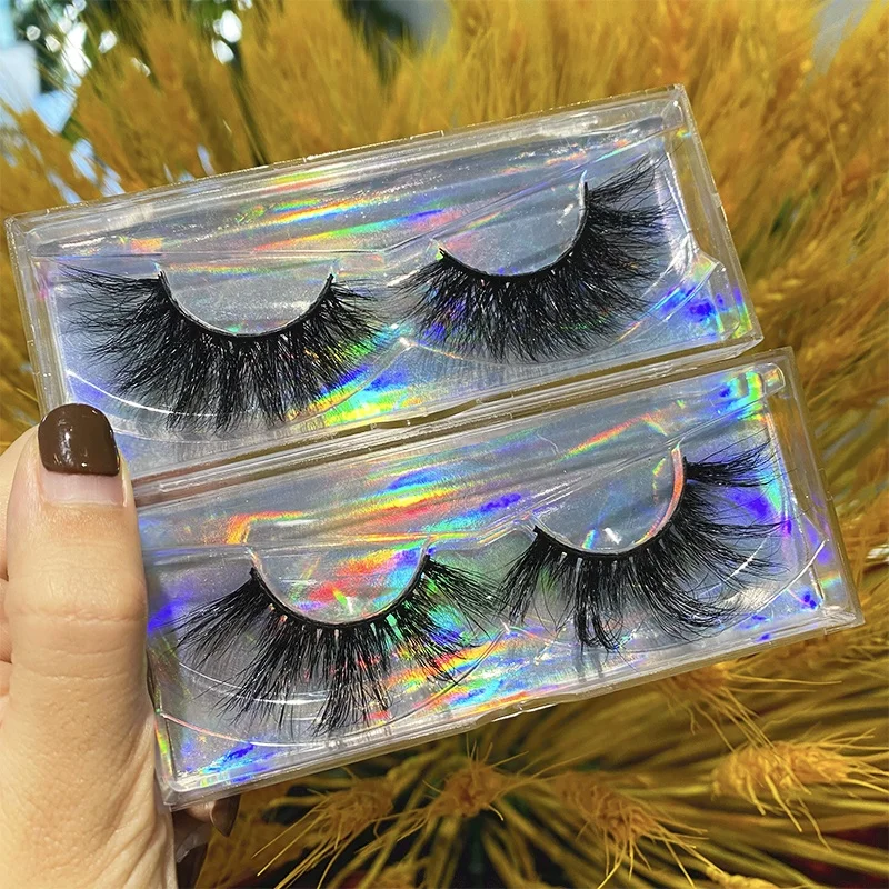 

eyelashes Factory Cruelty Free Luxury 6D full strip Mink Eyelashes Vendor 25mm mink eyelash Wholesale with own logo