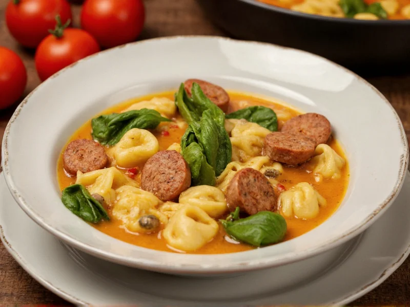 Tortellini Sausage Soup with Spinach Recipe