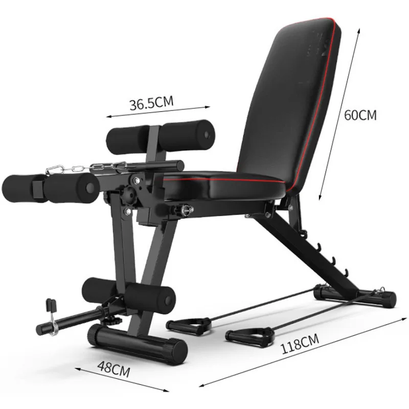 

gym equipment home adjustable bench utility bench gym workout bench for sale, Black