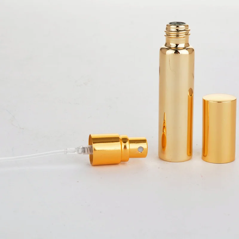 
UV plating Gold Silver Black 10ml refill perfume oil atomizer spray bottle 