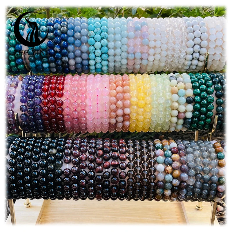 

Zhe Ying crystals healing stones bulk 6/8/10mm wholesale pulseras mujer bracelet stone natural healing stone bracelets