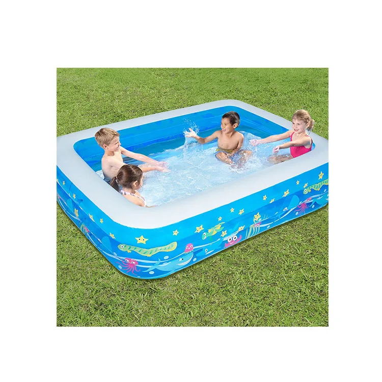 

Popular design Rectangular 130cm small inflatable kiddie pool, Customized color