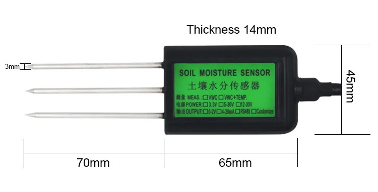 Rs485 4-20ma Soil Temperature Humidity Ec Sensors Soil Moisture ...