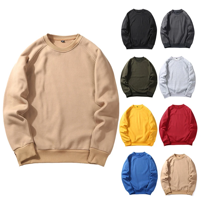 

OEM Wholesale Manufacturer 280gsm 100% Polyester Sports Unisex Plain Sweat Shirts Streetwear Crewneck Pullover Men's Sweatshirts, Customized color