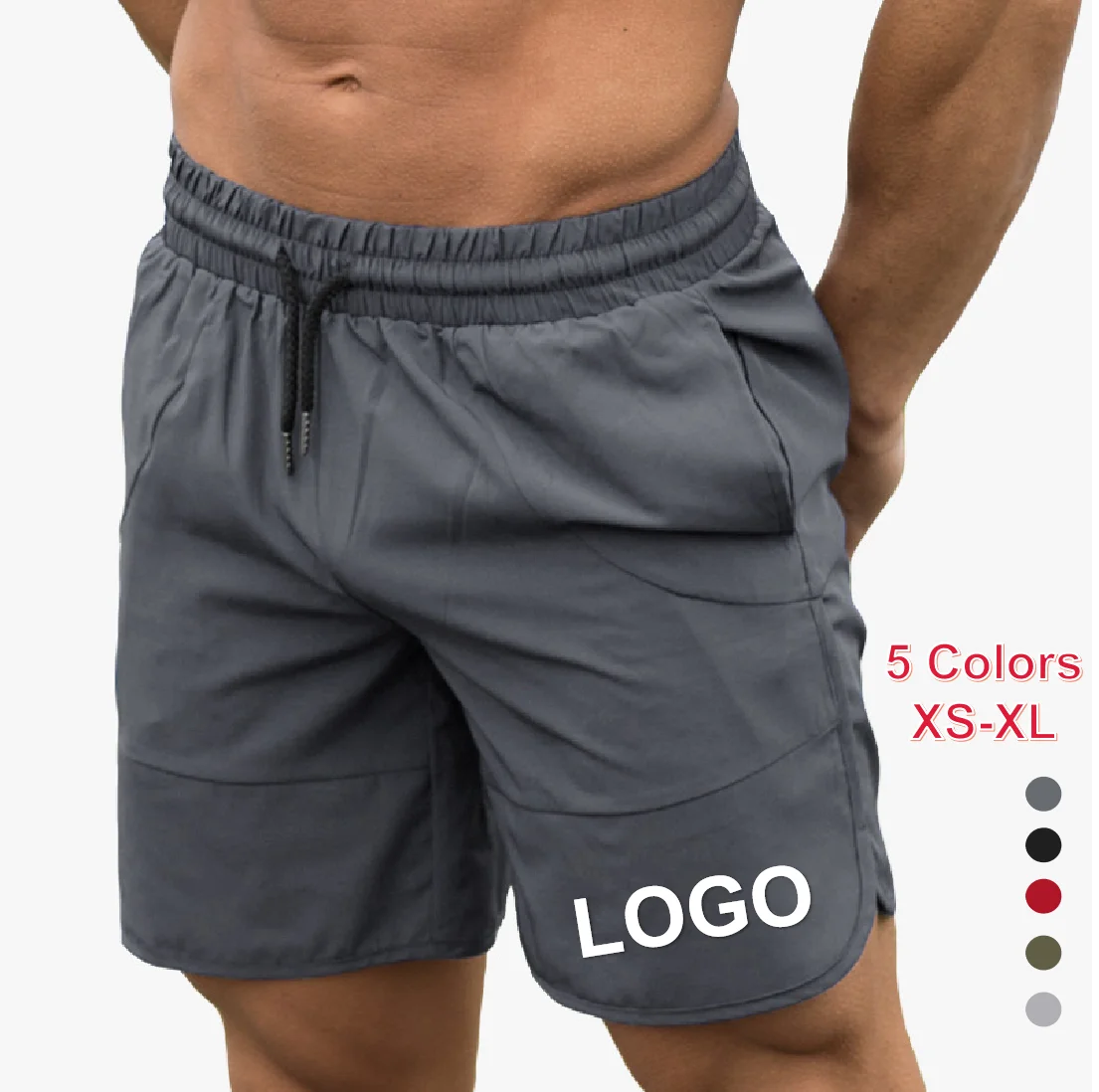 

Summer Custom Logo Patchwork Bodybuilding Training Track Shorts Men Fast Dry Sweat Shorts