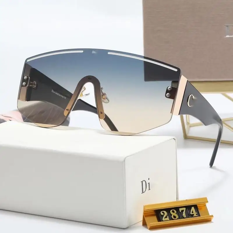 

2022 new one-piece frame sunglasses women's retro large frame rivet sunglasses brand designer UV400, Differet color for your option