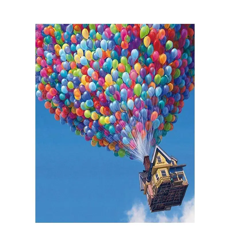CHENISTORY  Hot Air Balloon Picture by Number for Adults Kits Painting by Number Cat Diy Drawing on Canvas Unique Gift