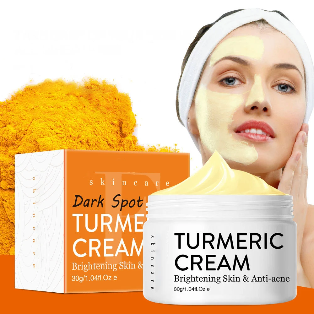 

Private Label Organic Turmeric Acne Treatment Dark Spot Removing Facial Skin Whitening Tumeric Face Cream